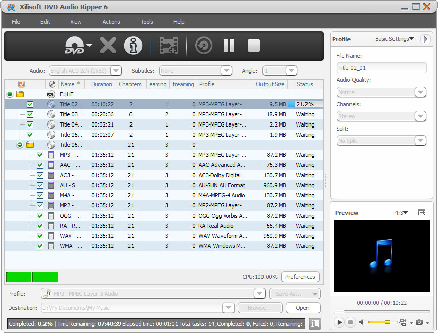 Xilisoft DVD to Audio Converter